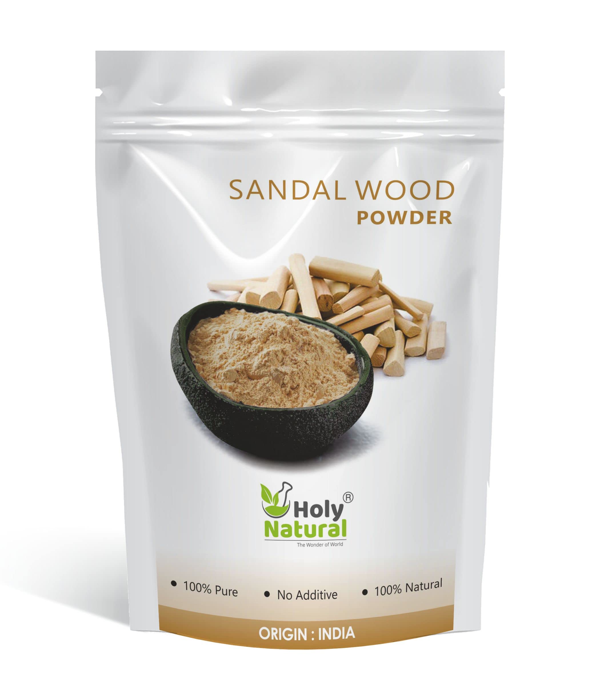 Pure Holy Natural Sandalwood Powder for Face & Skin Care - 50g | Ayurvedic Beauty Treatment, DIY Face Masks & Aromatherapy