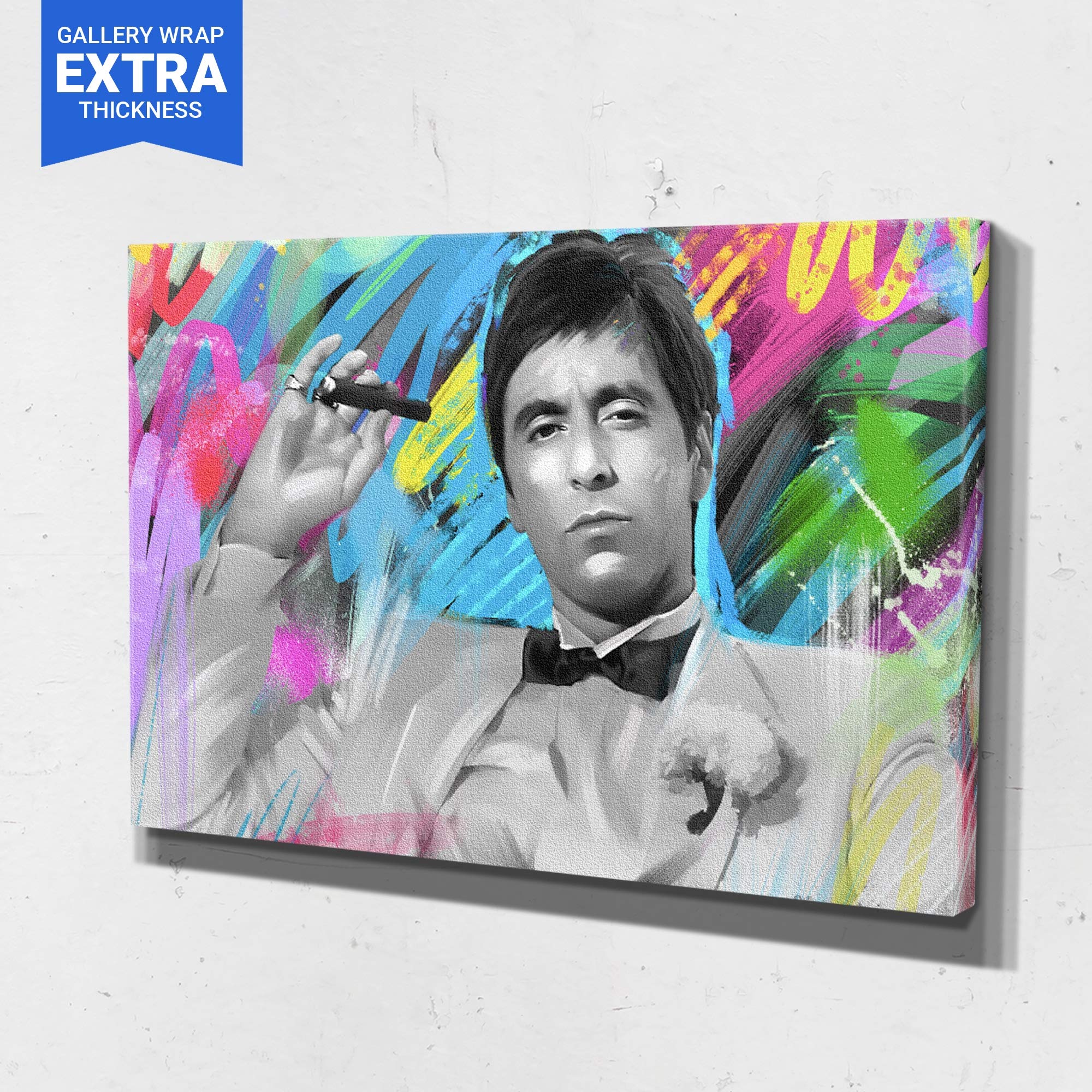 Scarface King Style 2 Canvas Wall Art - 36