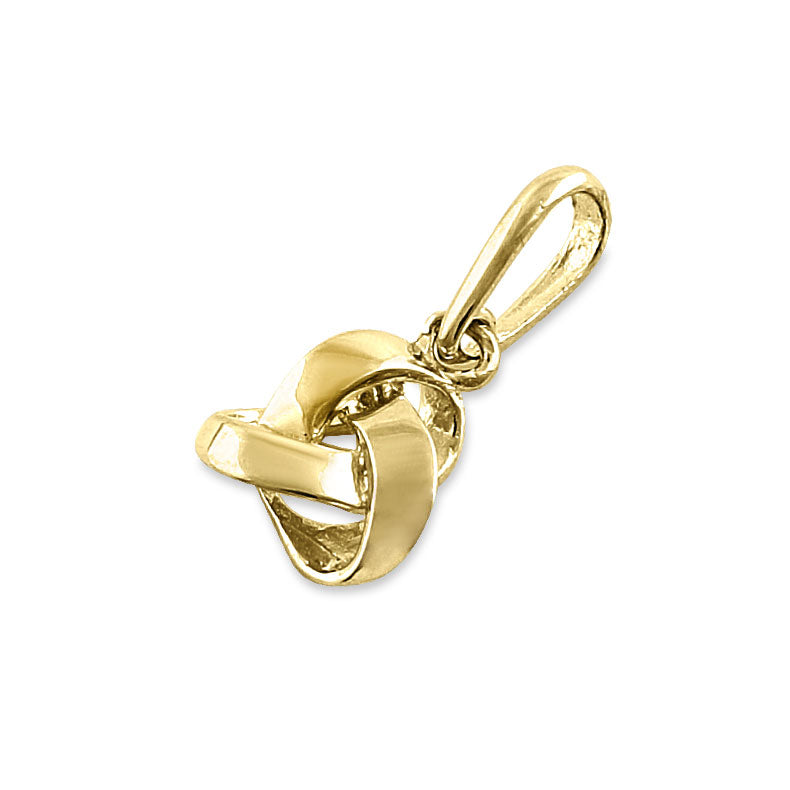 14K Solid Yellow Gold Love Knot Pendant Necklace for Women - Elegant Jewelry Gift for Valentine's Day, Anniversary & Special Occasions