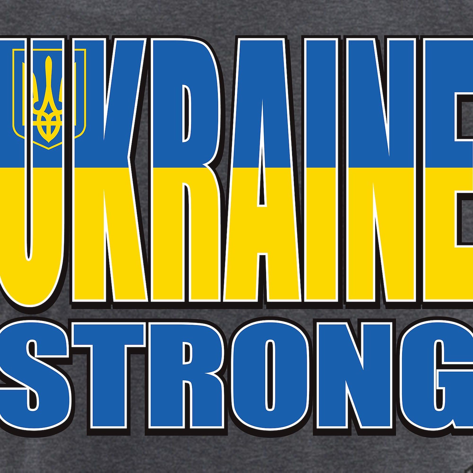Ukraine Strong Men's Charcoal Novelty Pajamas - Comfortable Sleepwear for Patriotic Supporters | Perfect for Lounging, Gifts & Showing Solidarity