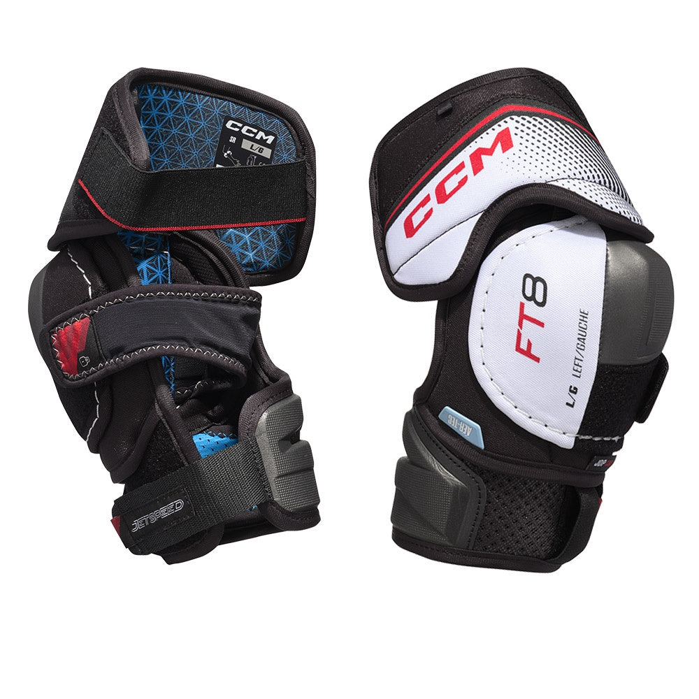CCM Jetspeed FT8 Junior Ice Hockey Elbow Pads - Youth Protective Gear for Hockey Players - Perfect for Practice, Games & Training Sessions