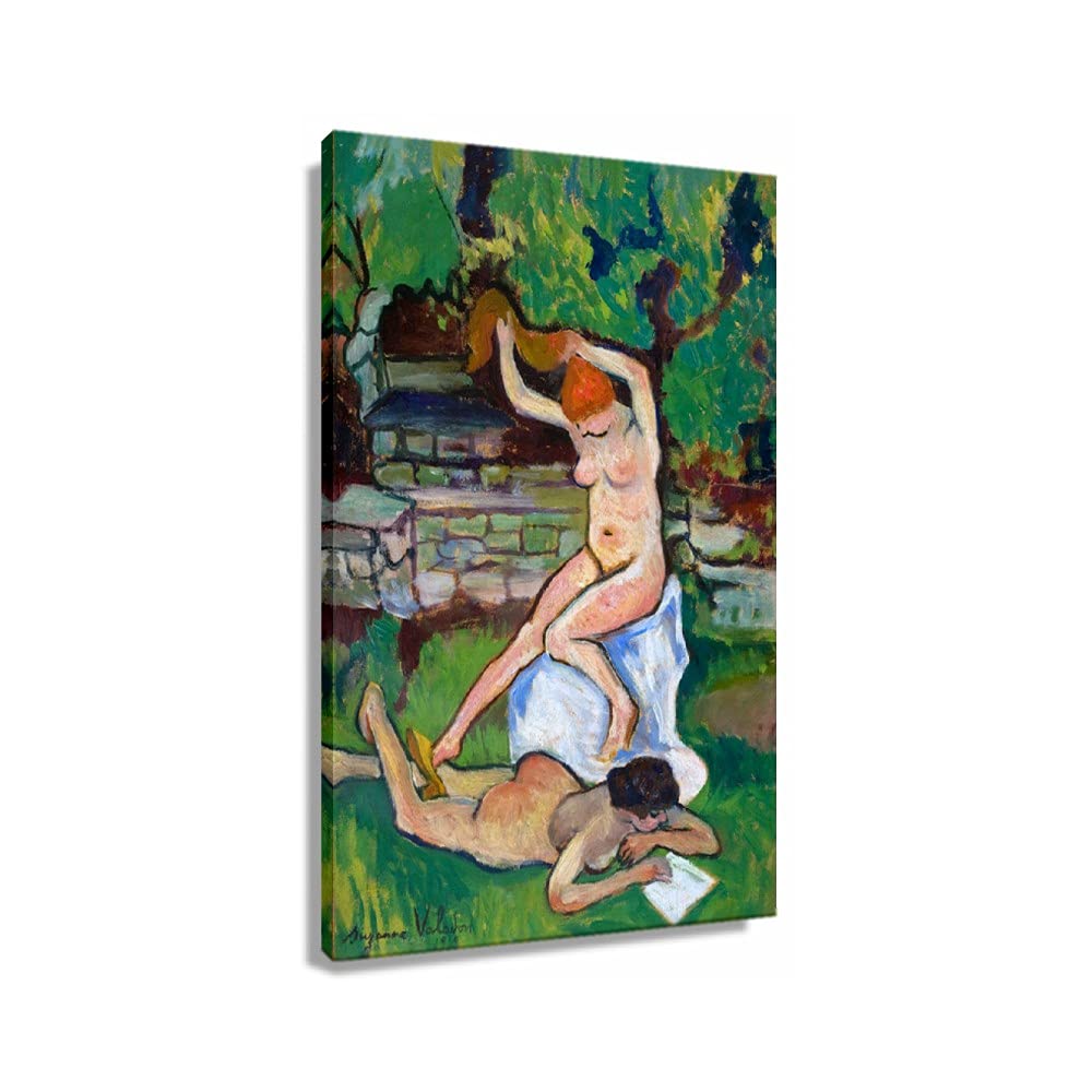 Post-Impressionist Suzanne Valadon Nude Art Print - Framed Canvas Wall Decor (24x36 inches, 60x90cm) for Bedroom, Living Room & Bathroom - Vintage French Painting Reproduction for Home & Office Decoration