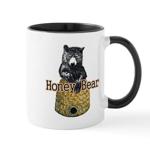White/Black Inside - Honey Bear Mug