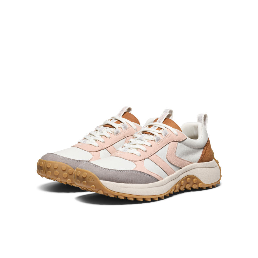 KEEN Women's KS86 Leather Sneakers - Comfortable & Stylish Walking Shoes for Women | Maple/Cameo Rose Color | Perfect for Casual Outings, Travel & Everyday Wear