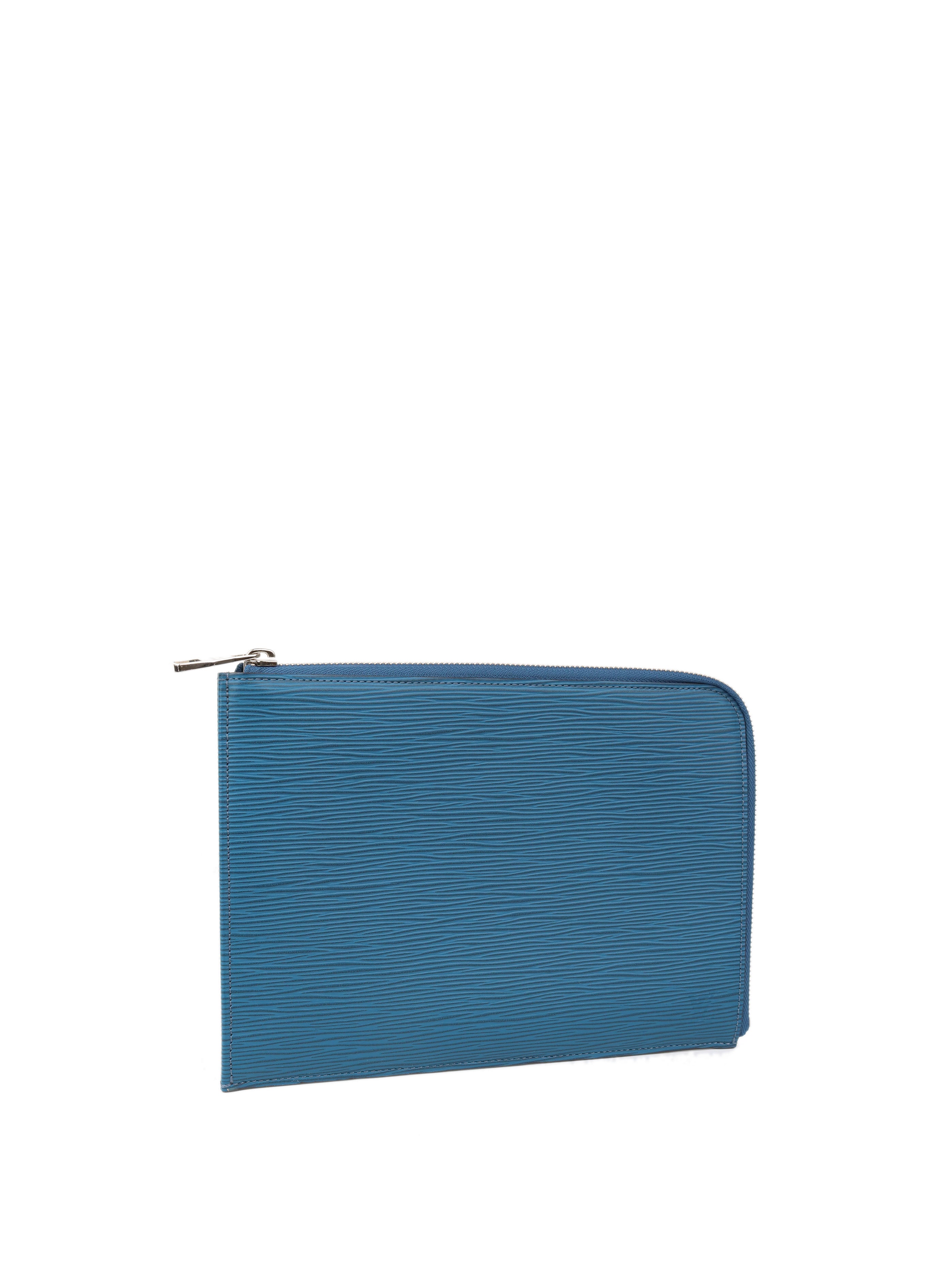 Authentic Louis Vuitton Blue Epi Leather Pouch - Luxury Small Wallet for Women & Men - Perfect for Travel, Cards & Cash Organization