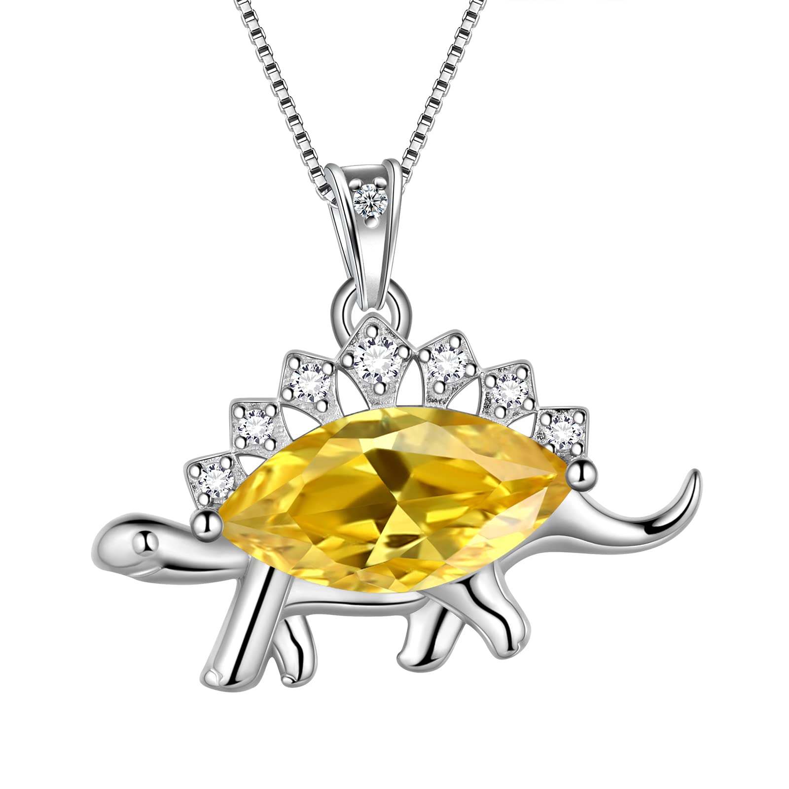 Dinosaur Jewelry Set for Girls - Cute Stegosaurus & T-Rex Necklace, Earrings, Bracelet & Ring Gift Set | Tyrannosaurus Dino Pendant for Animal Lovers | Perfect Birthday Gift for Daughter, Girlfriend & Women | Great for School, Parties & Everyday Wear
