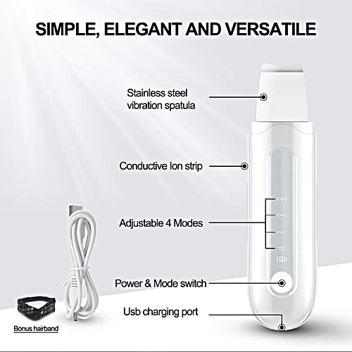 Professional Ultrasonic Blackhead Remover & Pore Cleaner - Deep Cleansing Facial Scrubber for Acne, Blackheads & Whiteheads - Perfect for Home Spa & Skincare Routine