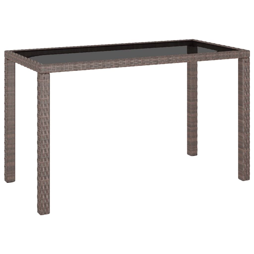 6-Piece Brown Poly Rattan Outdoor Dining Set with Cushions - Perfect for Patio, Garden, and Backyard Entertaining