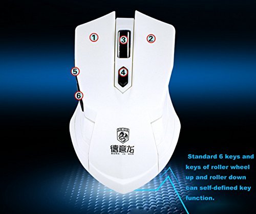 UniFire V60 Waterproof 2.4G Wireless Gaming Keyboard and Mouse Combo with Adjustable DPI - Ergonomic Design for PC, Laptop, Mac - Perfect for Gaming, Office Work & Home Use (White)