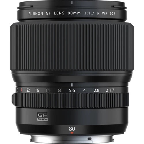 Fujifilm GF 80mm f/1.7 R WR Medium Format Lens - Professional Portrait & Low Light Photography for Fujifilm GFX Cameras