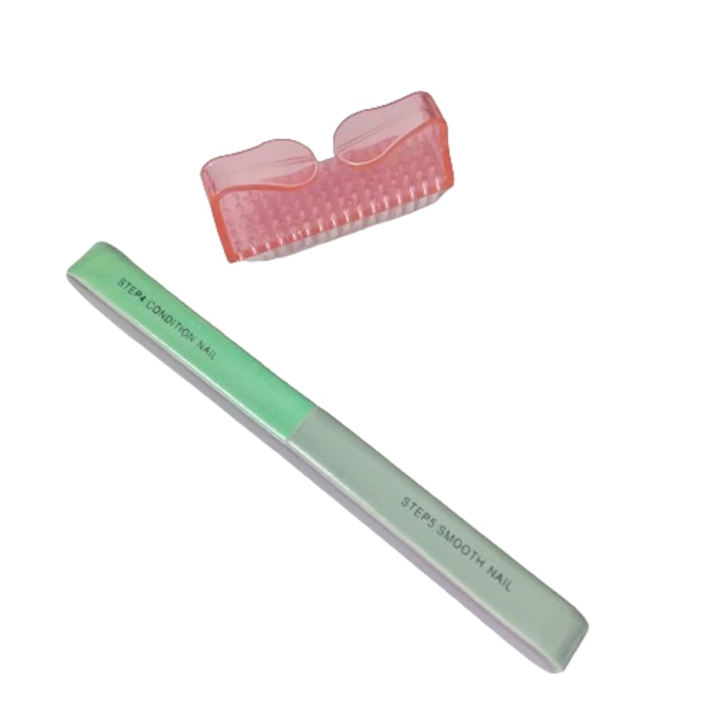 ZAUKY Nail Brush & Buffer Set - Manicure Tools for Clean & Shiny Nails at Home