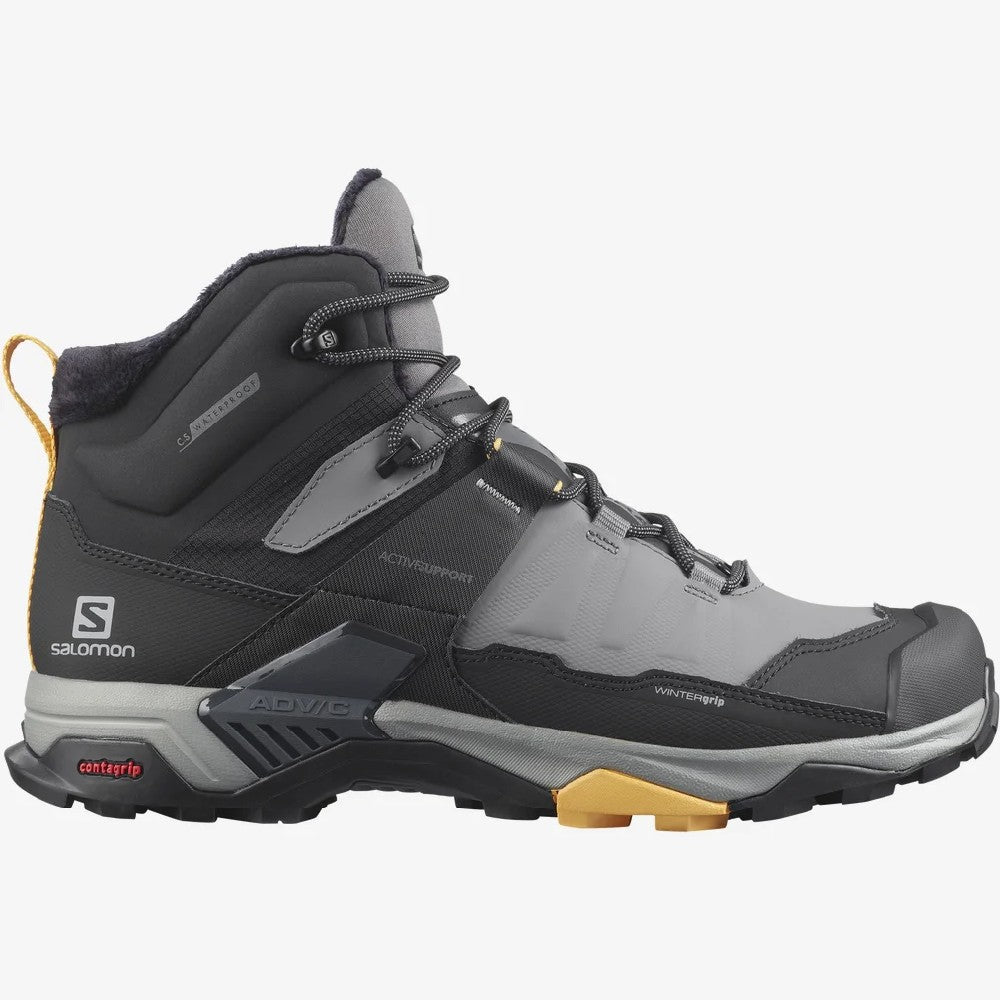 Salomon X Ultra Mid Winter Waterproof Hiking Boots for Men - Durable & Warm Snow Boots for Outdoor Adventures, Trail Running, and Winter Trekking
