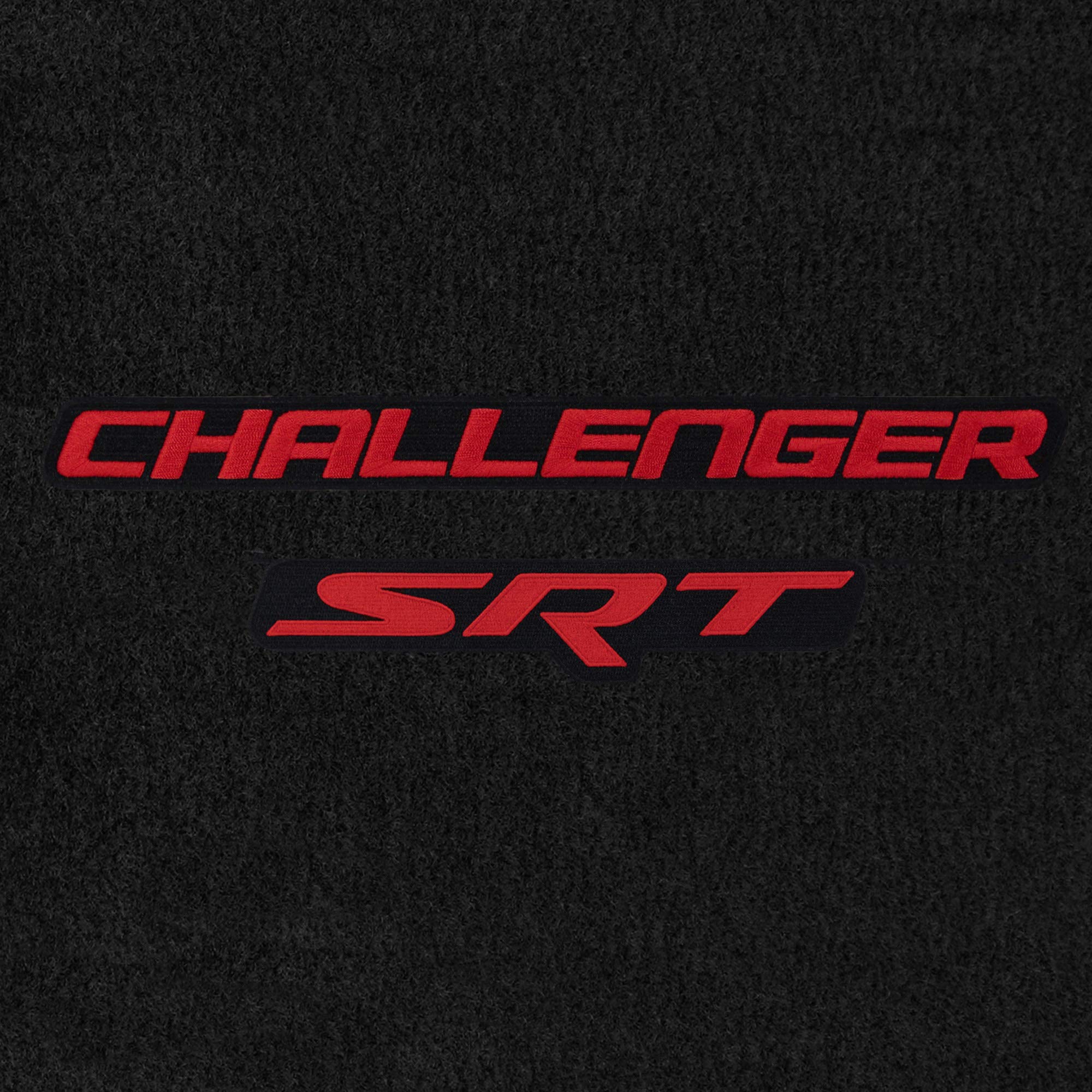 Premium Custom-Fit Carpet Floor Mats for Dodge Challenger 2008-2010 - Luxury Car Floor Liners with Red 'Challenger SRT' Logo (4-Piece Set, Charcoal) | Perfect for Daily Driving, Road Trips & Car Shows