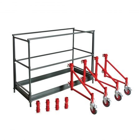 Buildman™ 6-Foot Portable Scaffold - Lightweight Aluminum Folding Work Platform for Construction, Painting & Home Repair - Indoor & Outdoor Use