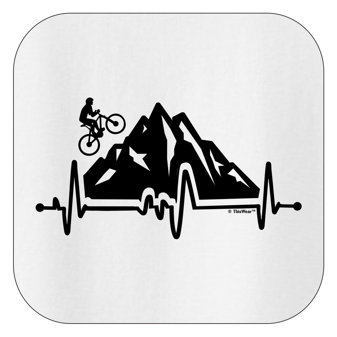 Premium Bike Heartbeat Mountain Biking Crewneck Sweatshirt - Unique Cyclist Gifts for Men & Women - Perfect for Cycling Enthusiasts, Outdoor Adventures & Casual Wear
