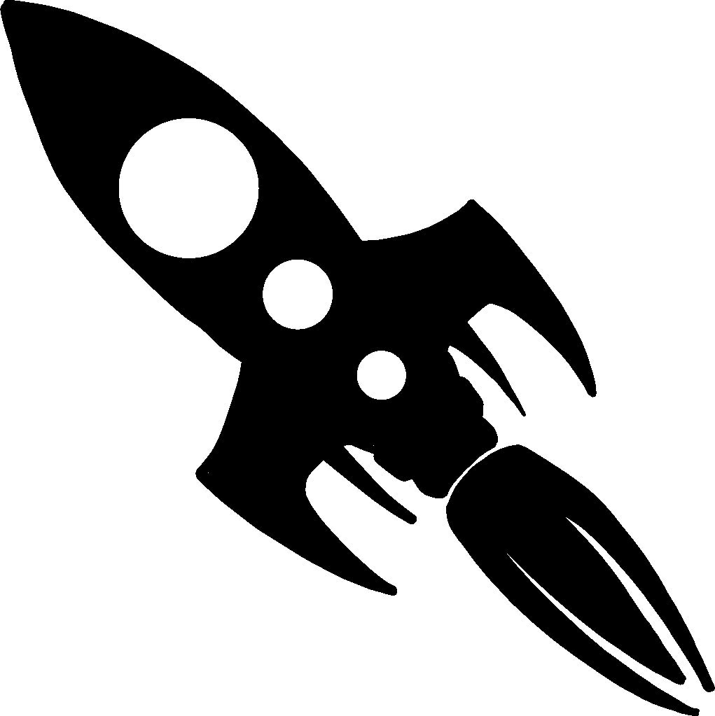 5 Inch Rocket Vinyl Decal Sticker - Premium 2.5mm Thick Outdoor-Grade Vinyl for Cars, Trucks, Windows, Laptops & Tablets - Black - Perfect for Personalizing Vehicles, Tech Devices & Home Decor
