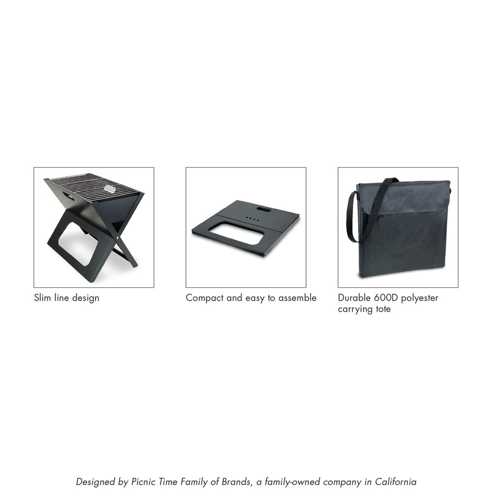 Portable Charcoal Grill for Camping, Tailgating & Outdoor BBQ - NFL X-Grill for Backyard, Picnics & Game Day Parties