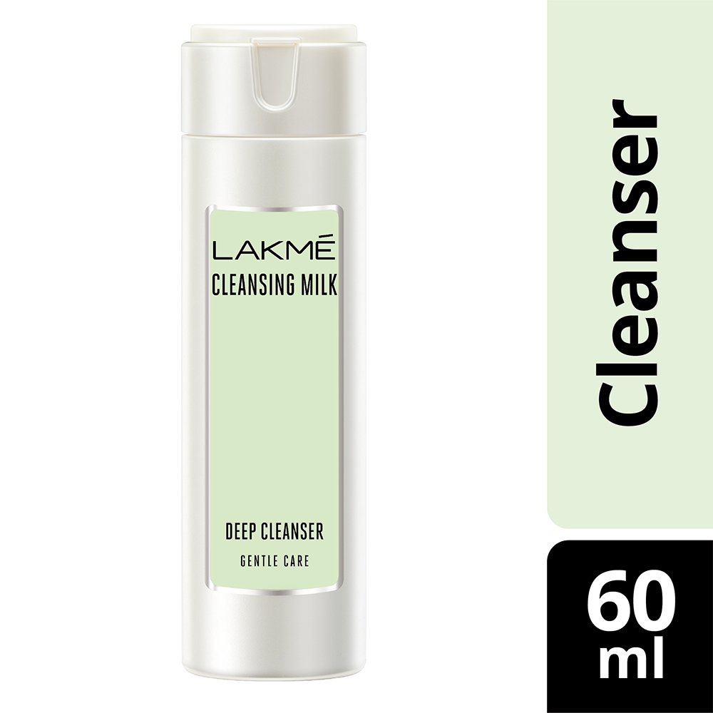 LAKMÉ Gentle & Soft Deep Pore Cleansing Milk - 60ml & 120ml - Oil-Free Face Wash for Sensitive Skin - Daily Deep Cleansing & Makeup Removal - Perfect for Morning & Night Skincare Routine