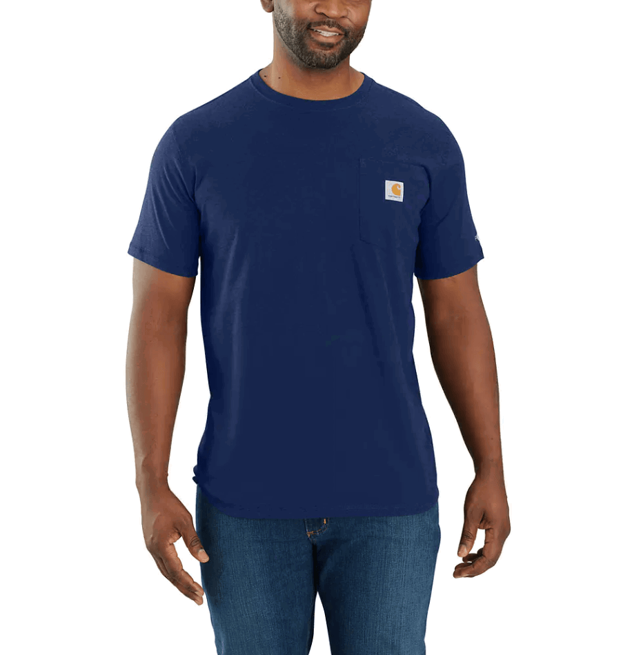Carhartt Force® Relaxed Fit Midweight Short Sleeve Pocket T-Shirt - Scout Blue Heather | Workwear & Casual Wear for Men