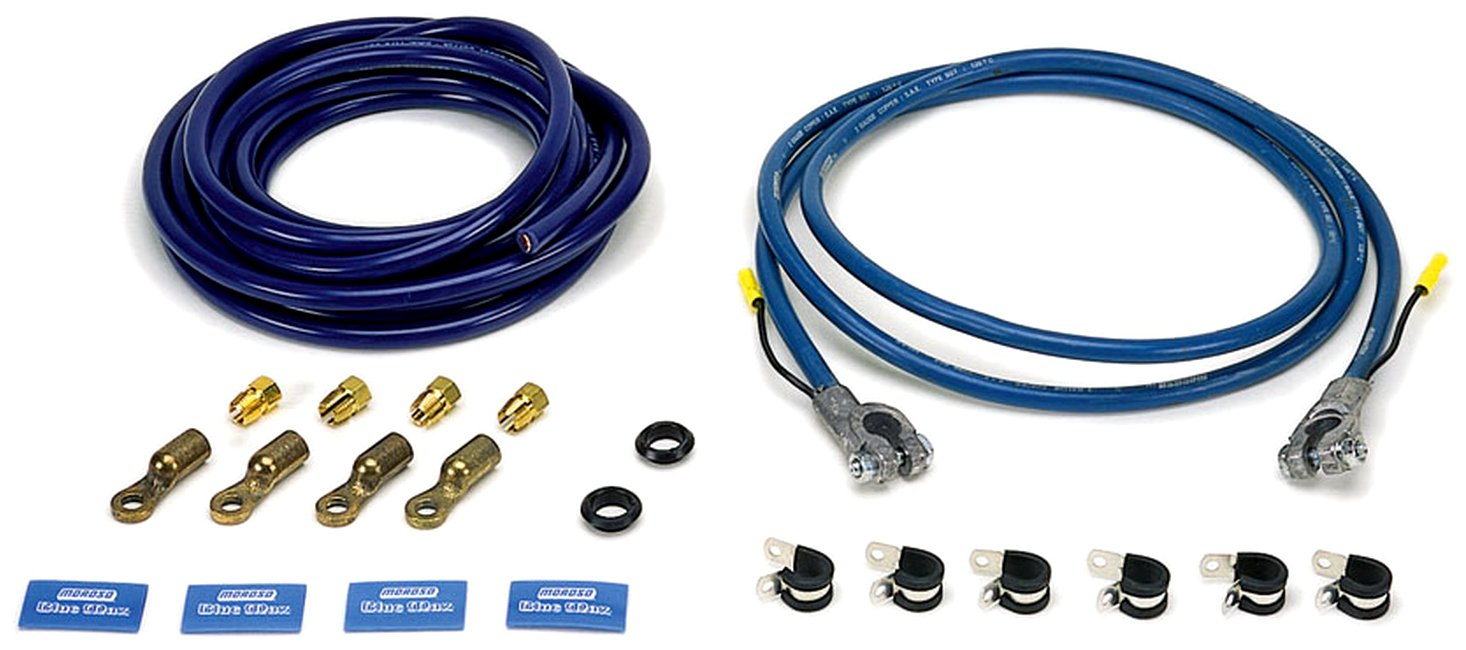 Moroso 74055 Battery Installation Kit - Universal Car Battery Terminal Connector Set for Easy DIY Installation - Perfect for Automotive, Marine, and RV Battery Replacement