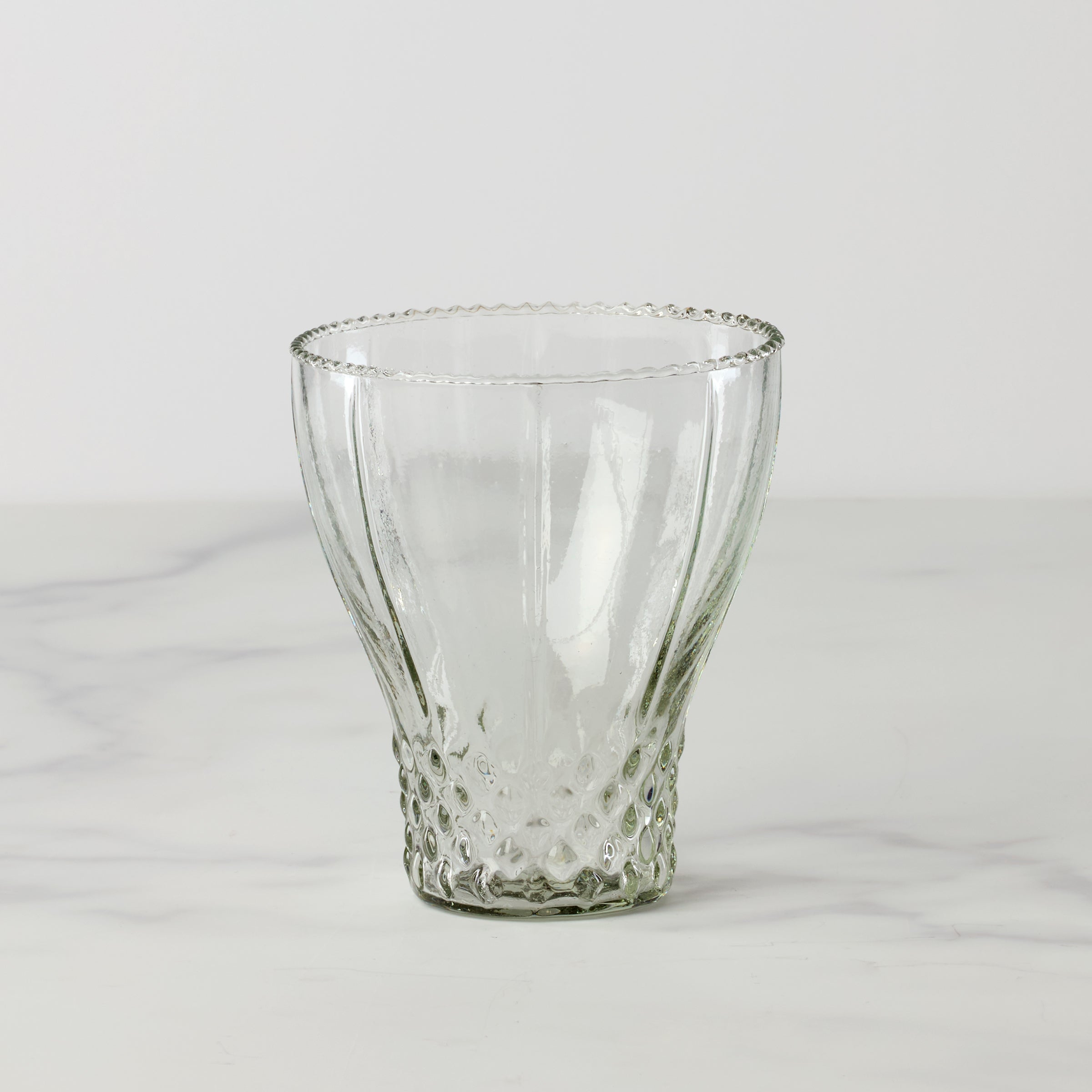 Handmade Artisan Ruffled Bell Glass Vase - Elegant Home Decor for Weddings, Centerpieces & Floral Arrangements