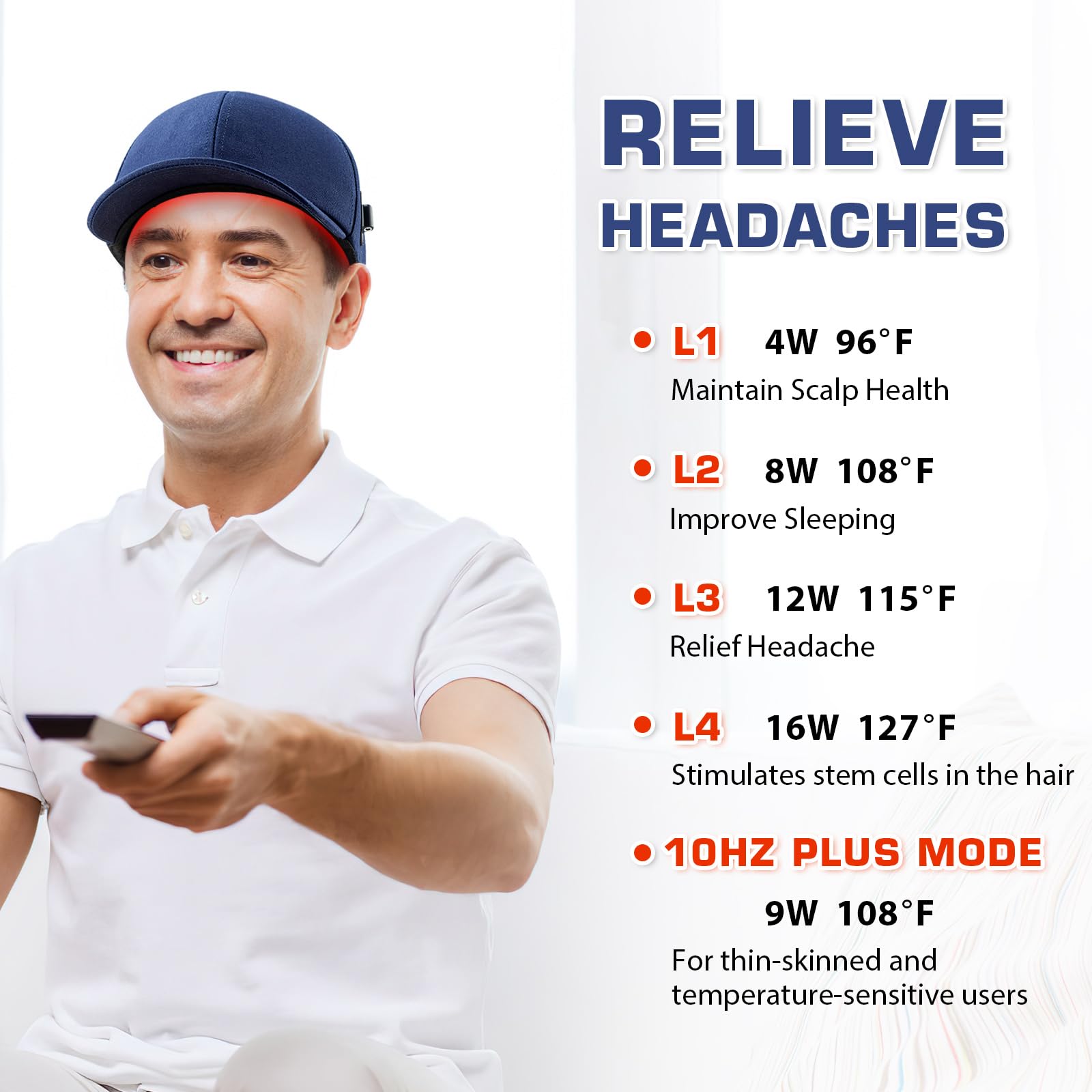 Laser Hair Growth Cap for Women & Men - FDA Cleared Hair Regrowth Therapy Device - At-Home Hair Loss Treatment for Thinning Hair - Perfect for Home Use & Salon Treatments