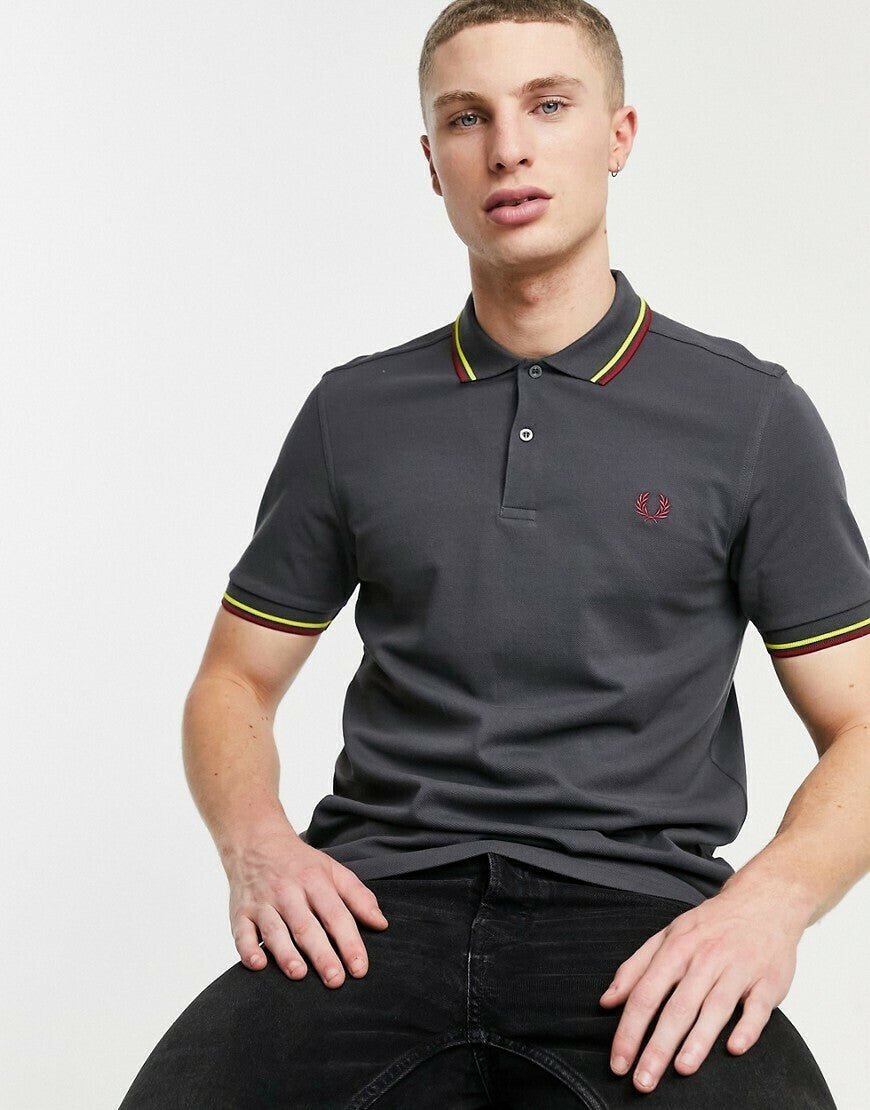 Fred Perry Twin Tipped Polo Shirt for Men - Classic Cotton Short Sleeve Casual Shirt (Pack of 5) - Perfect for Golf, Office Wear & Summer Outfits