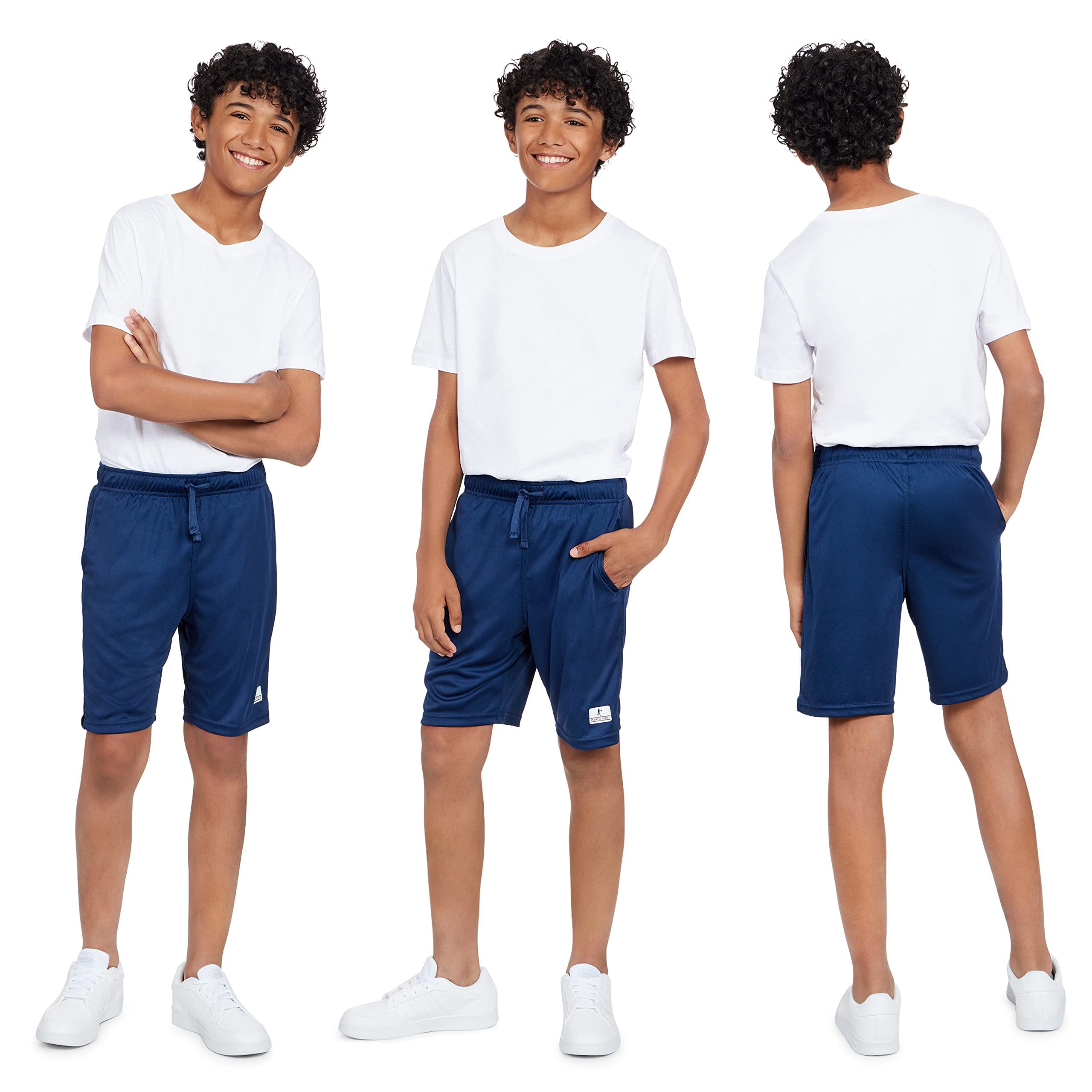Andrew Scott Boys' Active Performance & Mesh Basketball Shorts - Breathable, Quick-Dry Sports Shorts for Kids - Multi-Pack (2/3/5 Pairs) - Perfect for Basketball, Running, Gym & Casual Wear