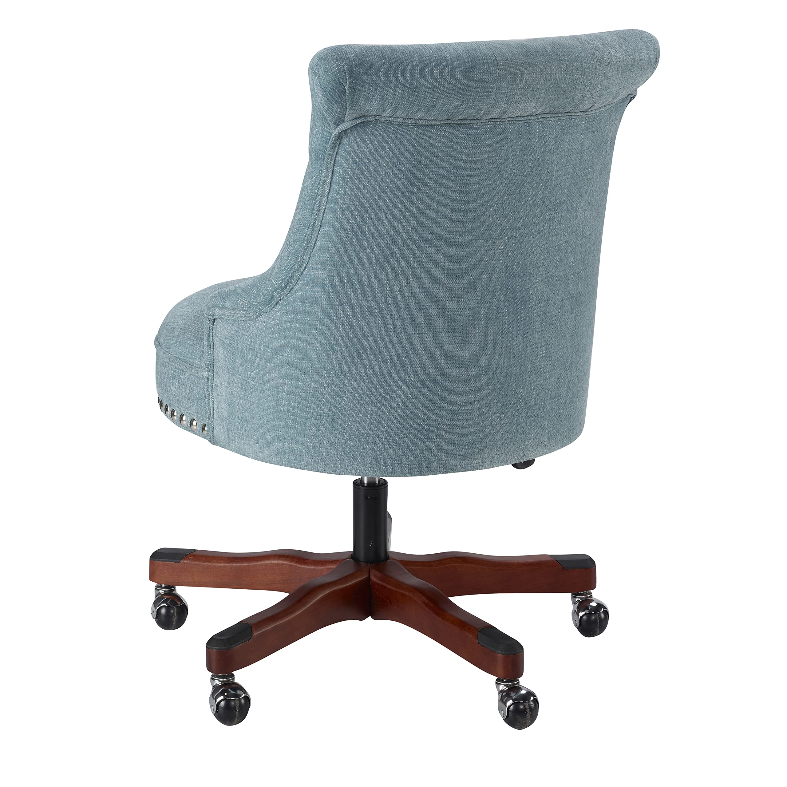 Linon Talia Aqua Office Chair - Ergonomic Mesh Back & Adjustable Height - Perfect for Home Office, Gaming & Workspace Comfort