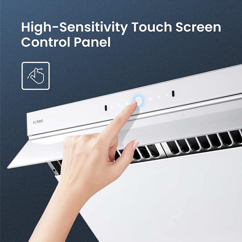 Fotile JQG7505 30-Inch 1000 CFM Wall Mount Range Hood with Motion & Touch Control - Stainless Steel Kitchen Vent Hood for Gas Stove, Perfect for Modern Home Cooking & Smoke Removal