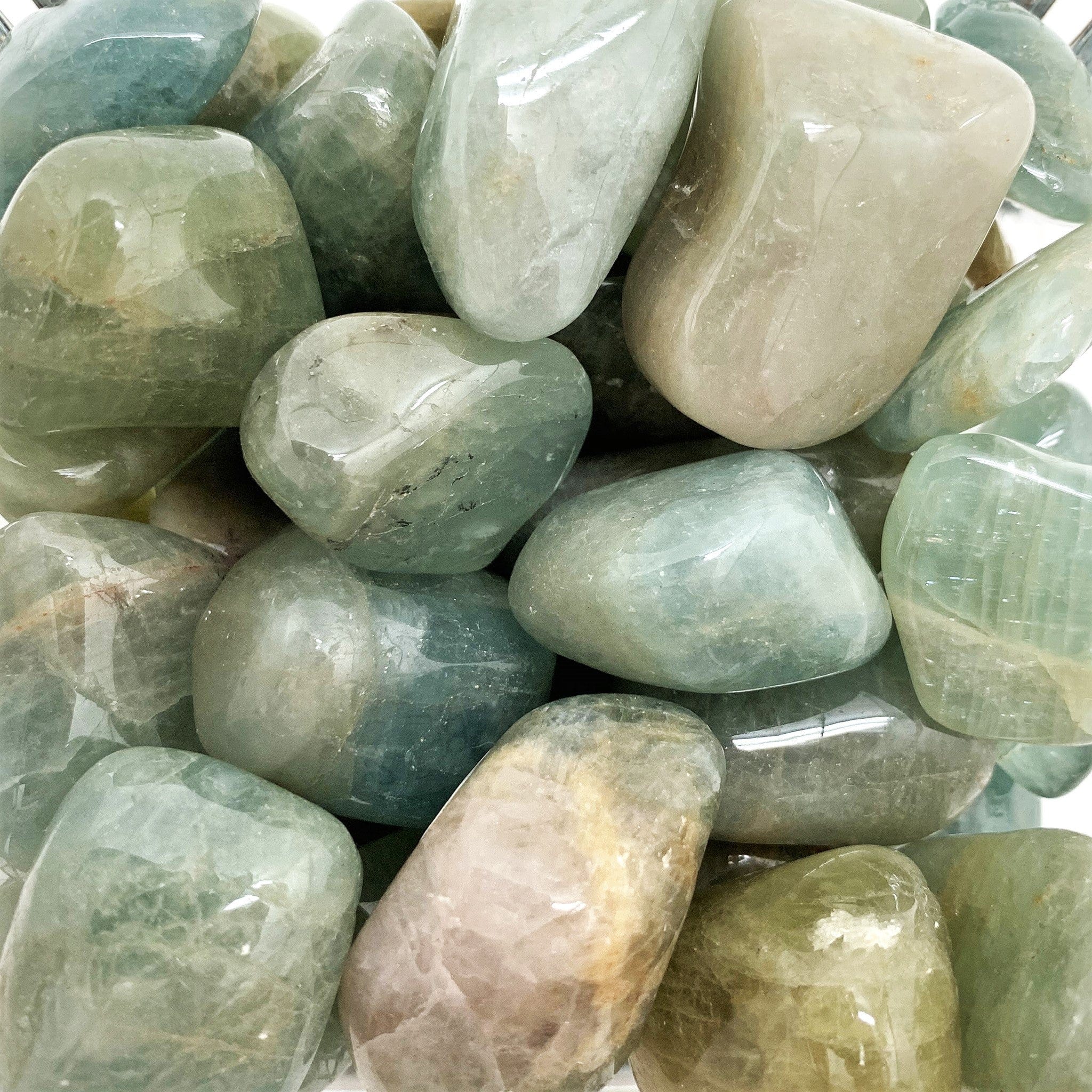 Beryl Green Tumbled Pocket Stone - Natural Healing Crystal for Hope & Positivity | Meditation, Stress Relief & Spiritual Growth