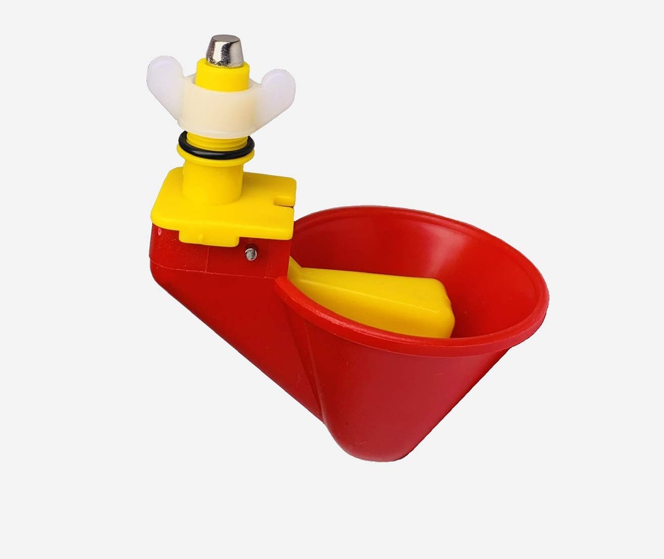 Peck Free Poultry Waterer Drinker Cups - 4 Pack for Chickens, Ducks & Quail - Automatic Chicken Water Feeder for Coops, Farms & Backyard Poultry