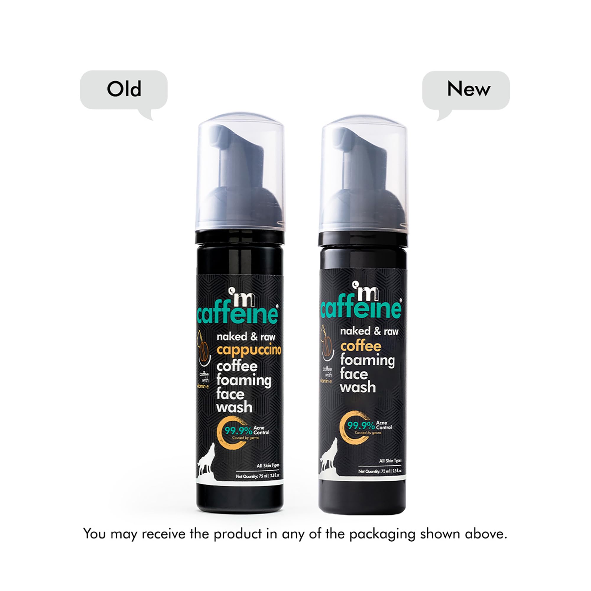 mCaffeine Coffee Foaming Face Wash for Oily & Acne-Prone Skin | Oil Control & Anti-Acne Daily Cleanser for Men & Women | 75ml | Perfect for Hot & Humid Weather, Gym, Travel & Morning Skincare Routine