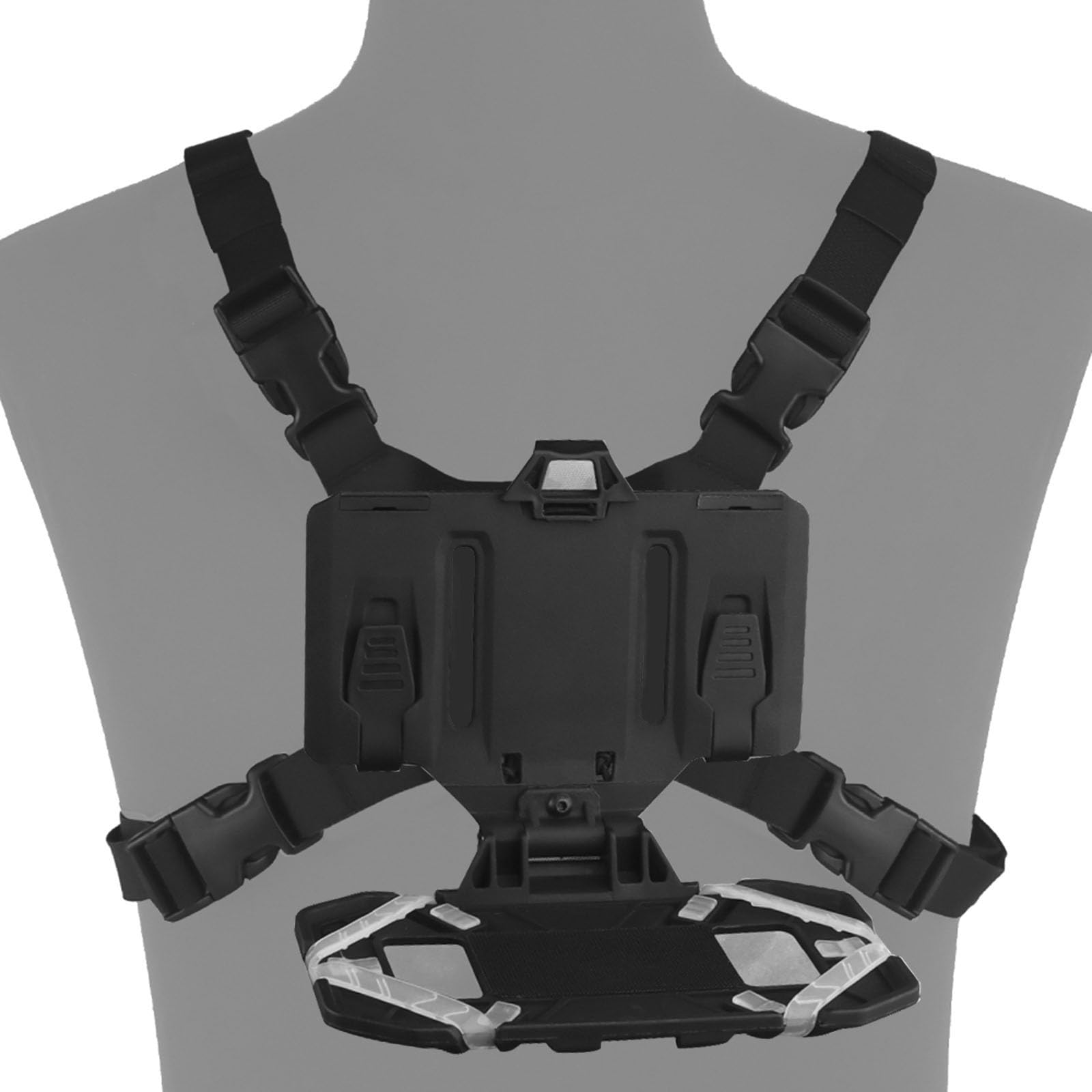Tactical MOLLE Phone Holder with H-Harness Strap - Universal Shoulder Mount for Smartphones 4.7
