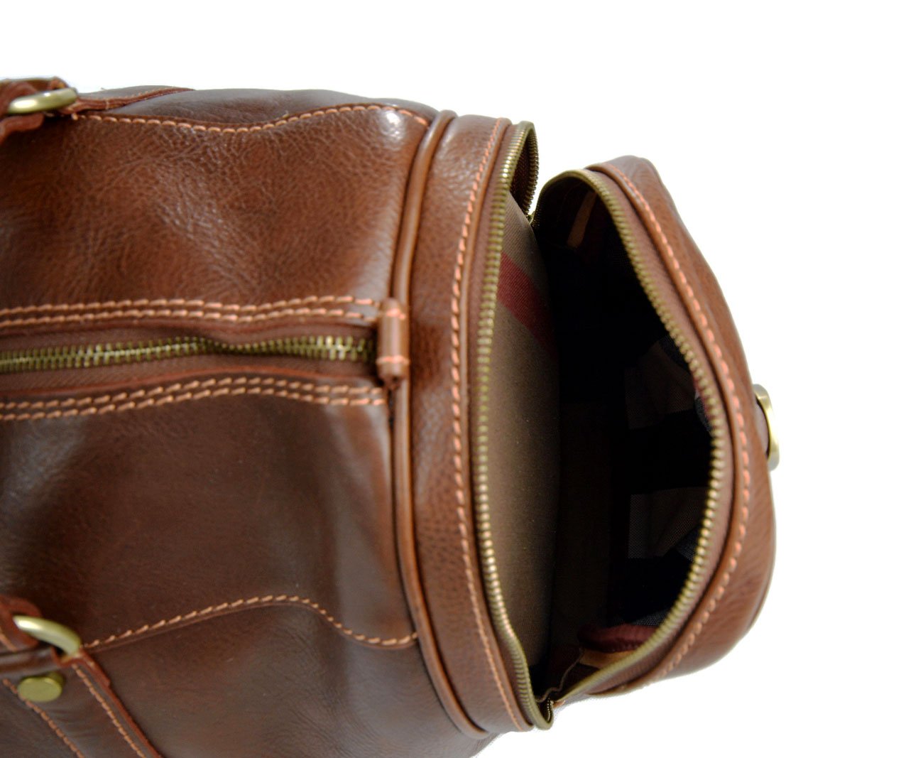Premium Leather Duffle Bag for Travel - Weekender Carry On Luggage Overnight Bag (Matt Brown) - Ideal for Business Trips, Gym, Weekend Getaways & Outdoor Adventures