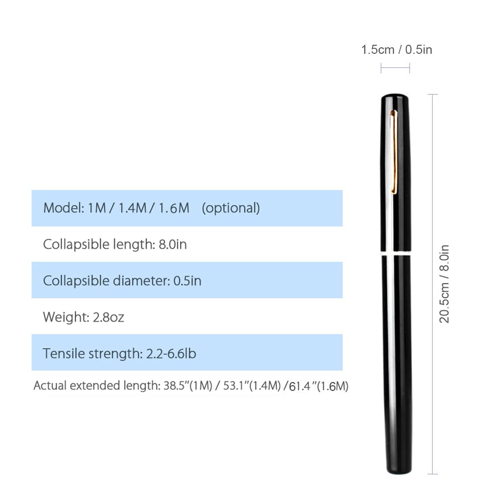 Portable Collapsible Fishing Rod and Reel Combo Kit - Telescopic Pen Fishing Pole with Spinning Reel - Perfect for Travel, Camping & Backpacking Adventures