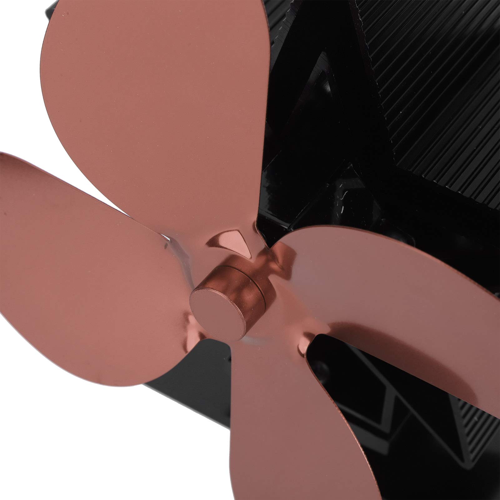 High Temperature Resistant Fireplace Fan - No Deformation, Efficient Heat Distribution for Wood Stove, Fireplace & Home Heating (Bronze) - Perfect for Living Rooms, Cabins & Winter Warmth