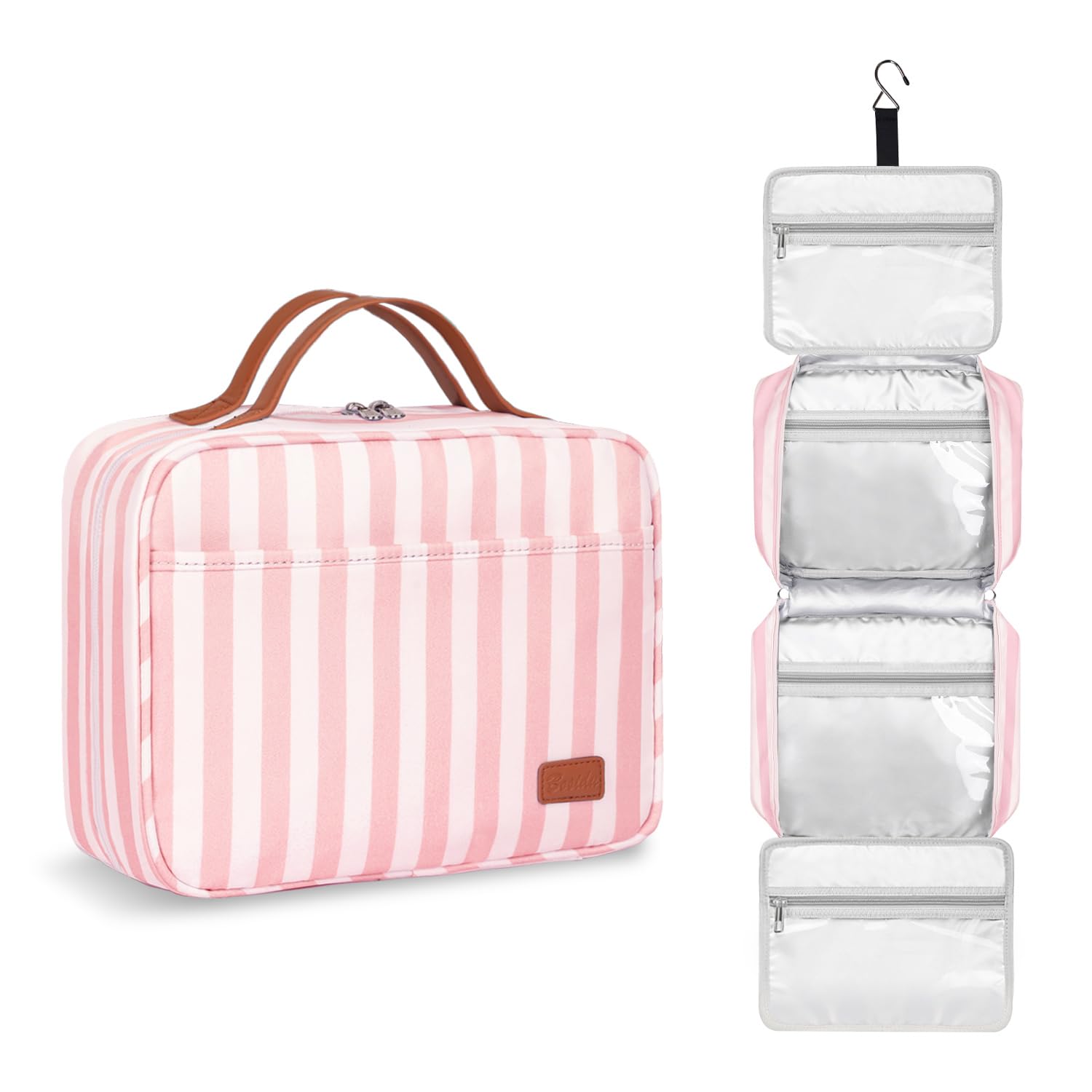 Waterproof Hanging Travel Toiletry Bag for Women - Large Portable Makeup Organizer with Hook for Cosmetics & Essentials | Perfect for Vacation, Camping & Business Trips