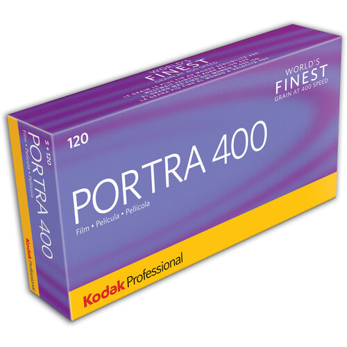 KODAK PROFESSIONAL PORTRA 400 Film 120 Size - 5 Pack for Professional Photography & Portrait Shooting - Perfect for Studio, Outdoor and Wedding Photography
