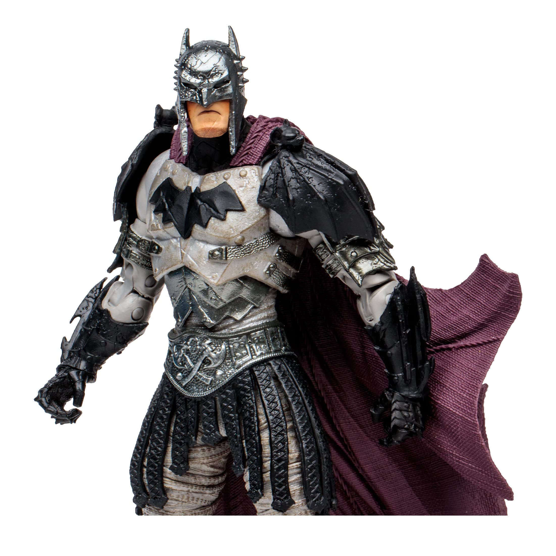 McFarlane Toys DC Multiverse 7-Inch Gladiator Batman Action Figure (Dark Metal) - Collectible DC Comics Superhero Toy for Display & Role Play