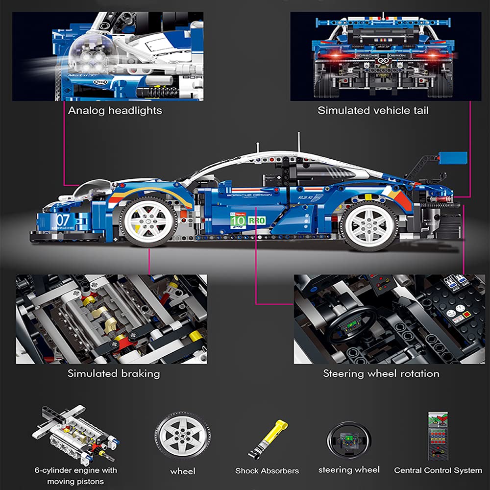 1:12 Scale Racing Car Model Kit - 1620 Piece Brick Construction Toy for Adults | Technique Building Blocks & Engineering Toy | Collectible DIY Car Model for Display & Gifts | Perfect for Hobbyists, Car Enthusiasts & STEM Learning
