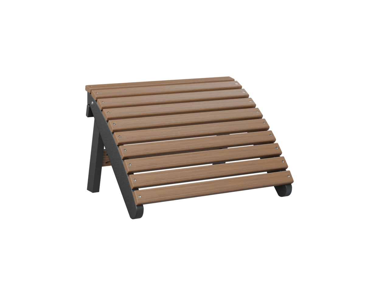 Berlin Gardens Folding Adirondack Footstool - Outdoor Patio Furniture, Portable Foot Rest for Garden, Deck, Poolside & Camping - Lightweight & Durable Design