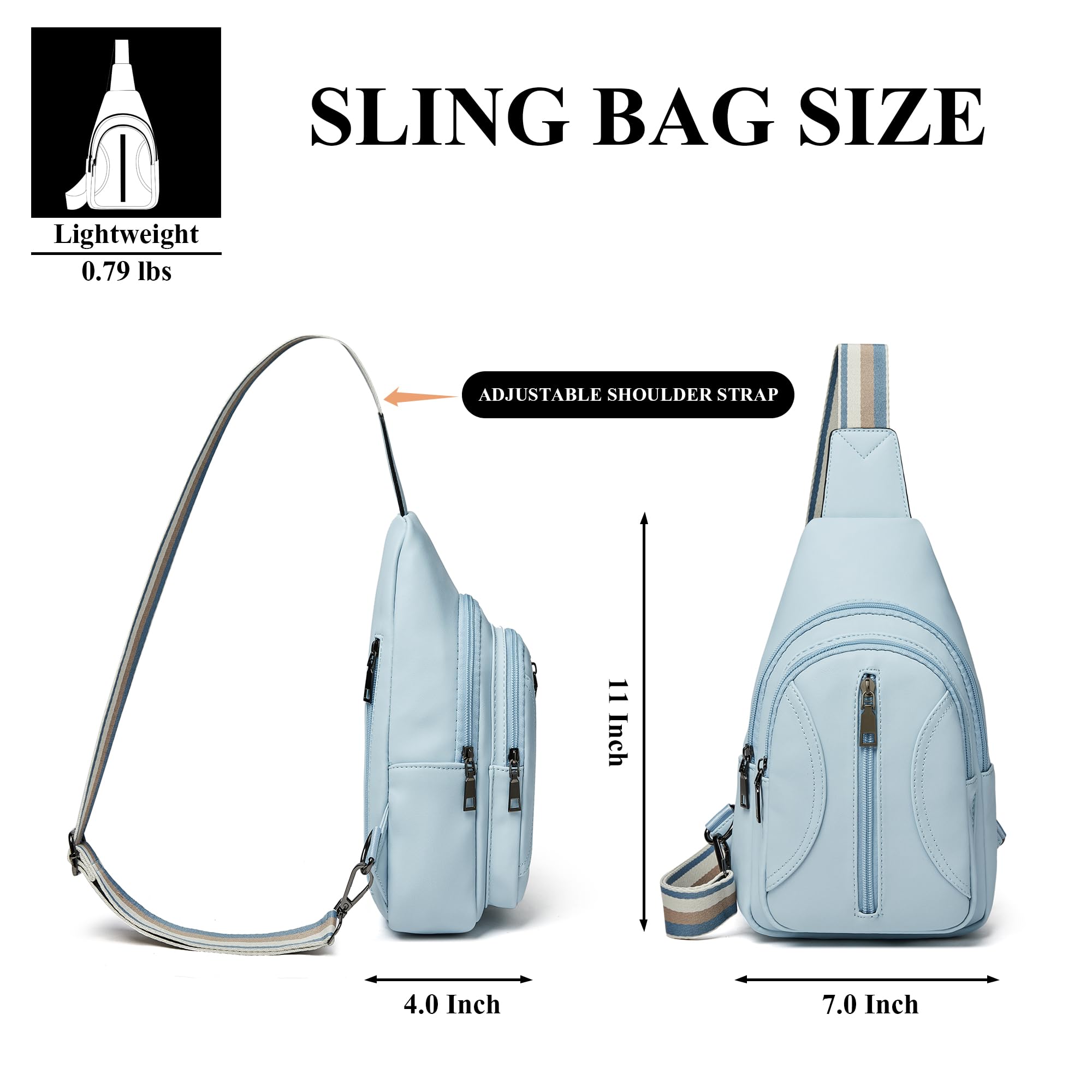 Women's Sling Bag - Crossbody Fanny Pack for Travel & Shopping