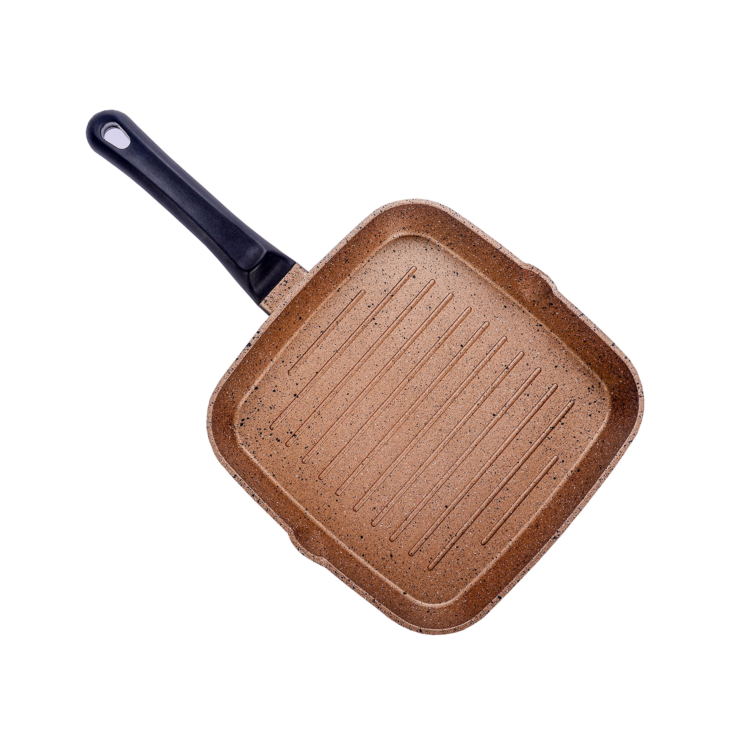 Sumeet Granite Finish Non-Stick Aluminum Grill Pan - Extra Large, Peach Color - Perfect for Indoor & Outdoor BBQ, Grilling Steaks, Burgers, and Vegetables