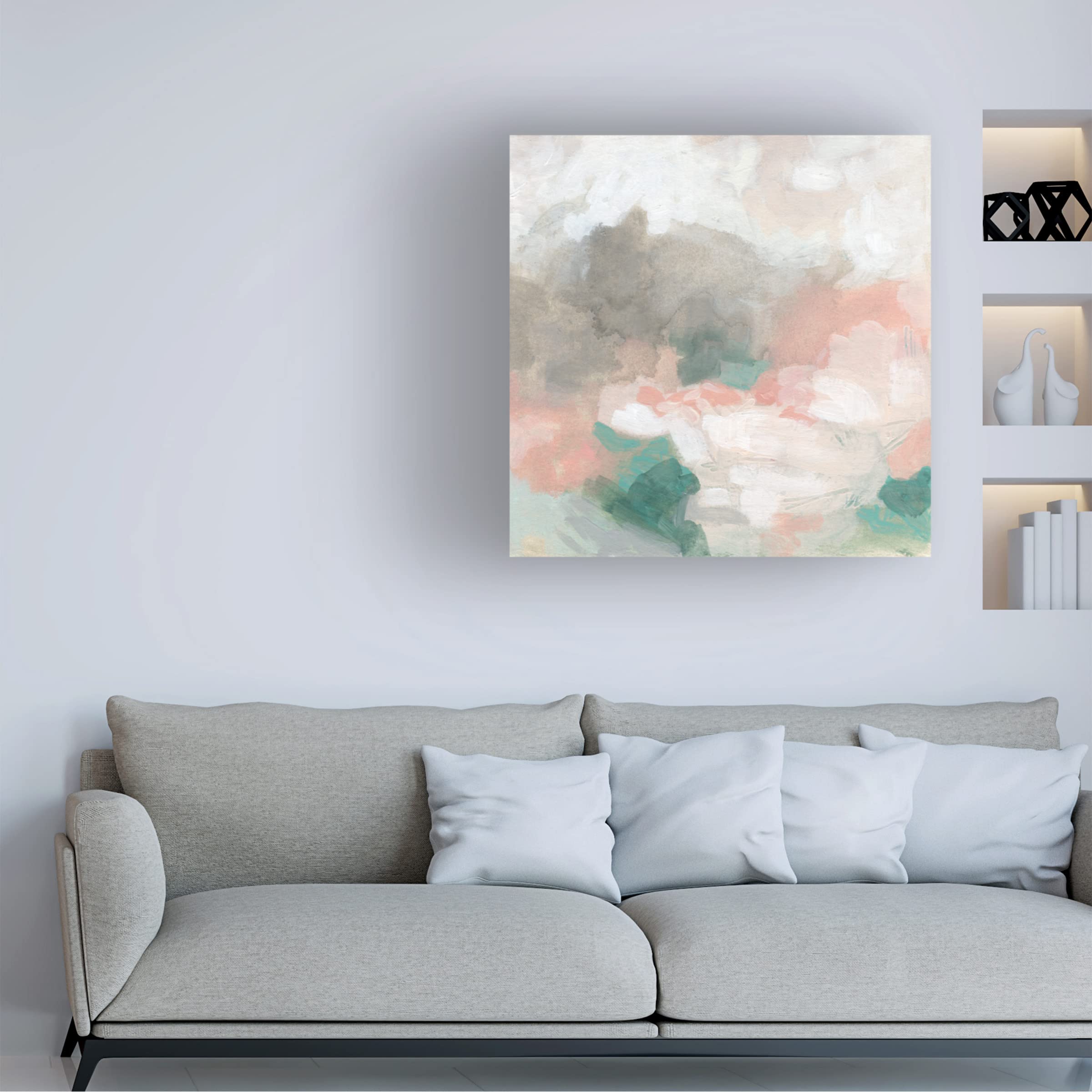 Trademark Fine Art 'Sunset Clouds II' Canvas Wall Art Print by June Erica Vess - Modern Landscape Painting for Living Room, Bedroom & Office Decor