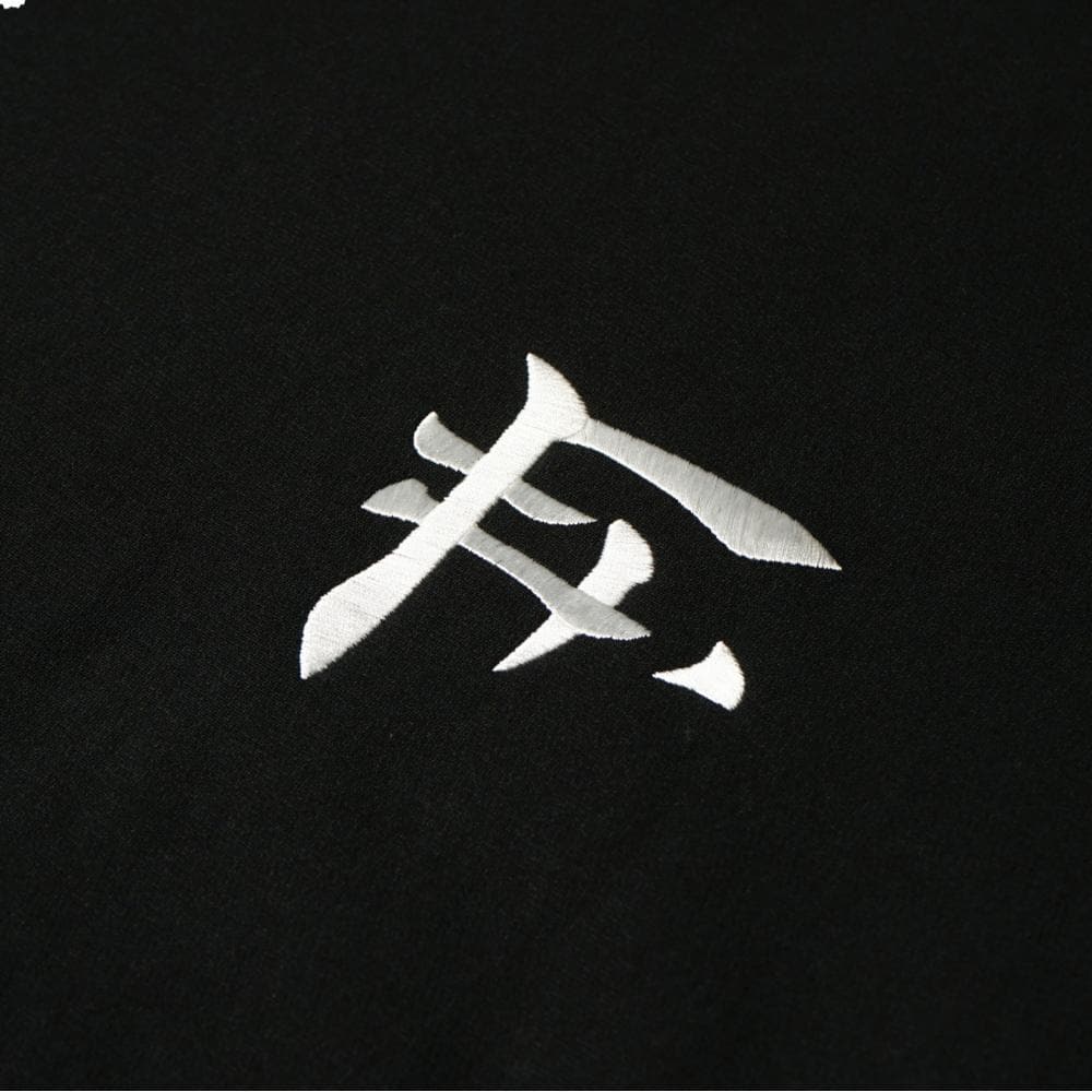 Flagstuff KANJI SWEAT BLACK - Japanese Kanji Print Hoodie for Men & Women - Perfect for Streetwear, Casual Outfits & Anime Fans