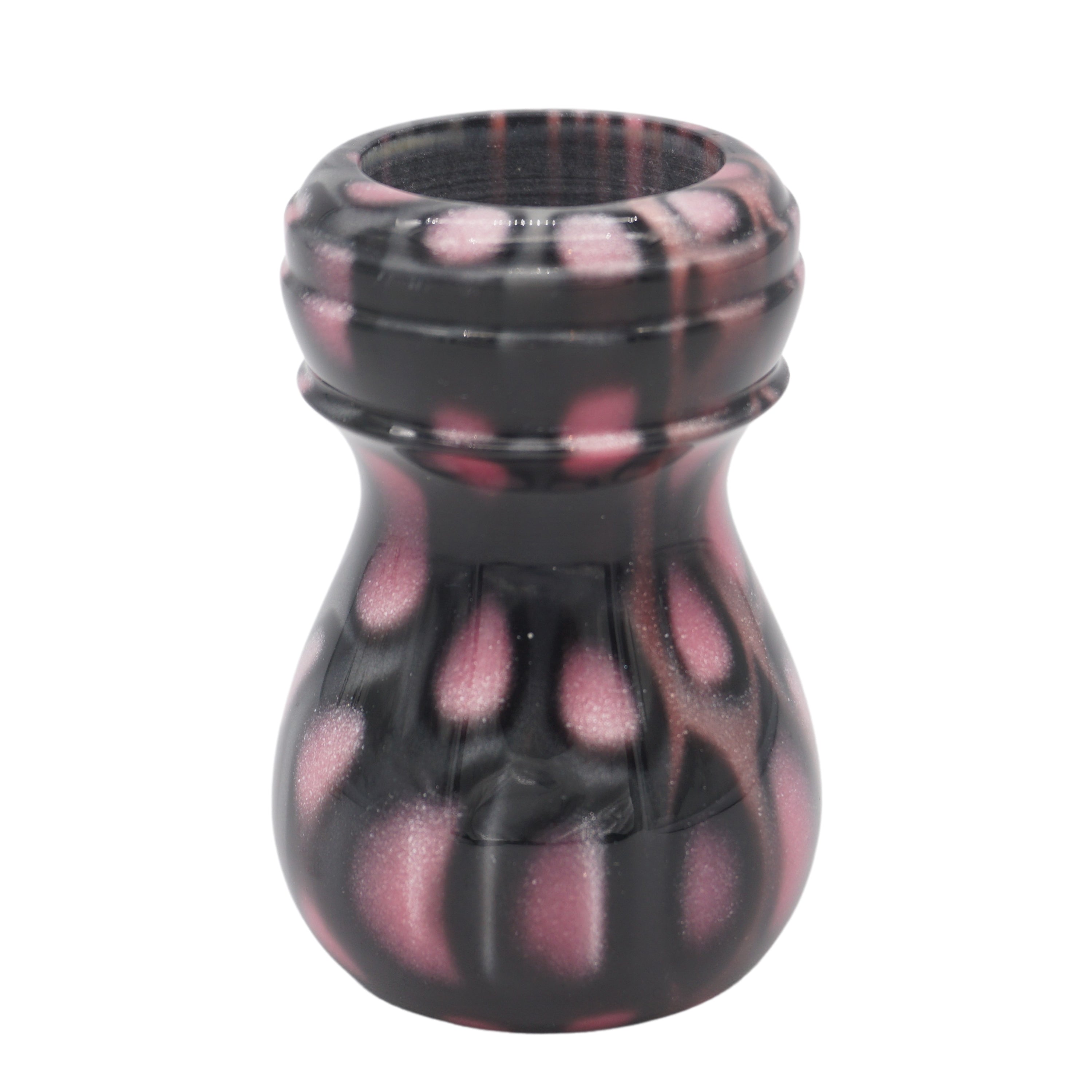 Pink Tigris Perla Handcrafted Shaving Brush Handle - Premium Wooden Handle for 24mm & 26mm Shaving Brush Knots - Perfect for Wet Shaving, Grooming Kits & Luxury Bathroom Essentials