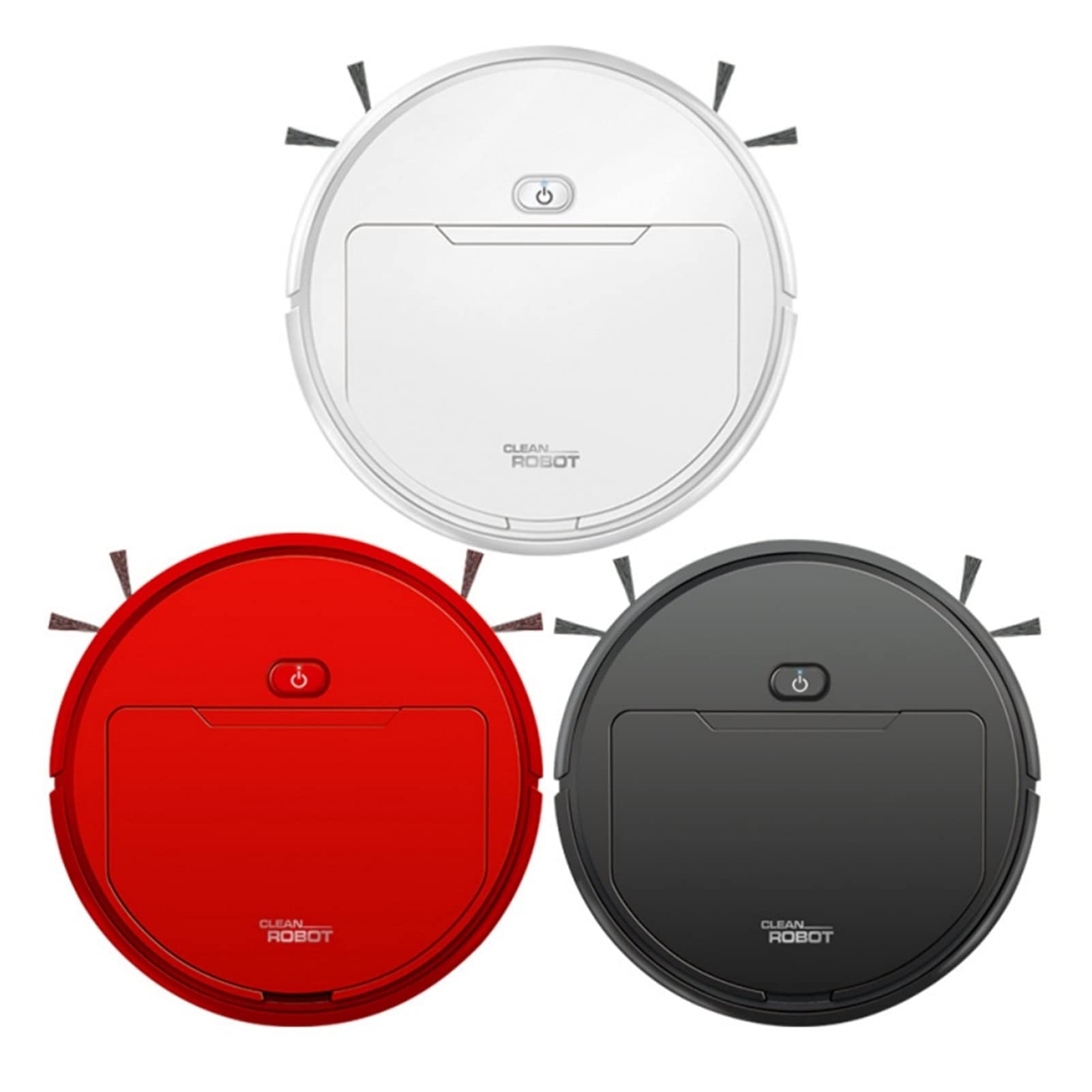 ZHU-CL 3-in-1 Smart Robot Vacuum Cleaner with USB Charging - Auto Dusting, Sweeping & Mopping for Hardwood Floors & Carpets | Ideal for Pet Hair, Home & Office Cleaning (Red)