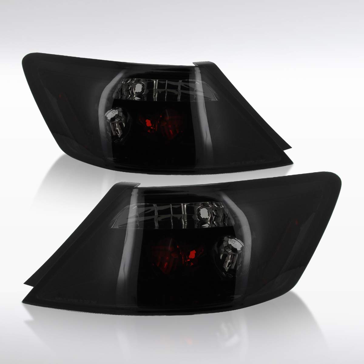 AUTOZENSATION Smoke Lens Glossy Black Tail Lights - Compatible with 2006-2011 Honda Civic Coupe 2 Door (Left & Right Pair Assembly) - Upgrade Your Car's Rear Style for Night Driving & Enhanced Visibility