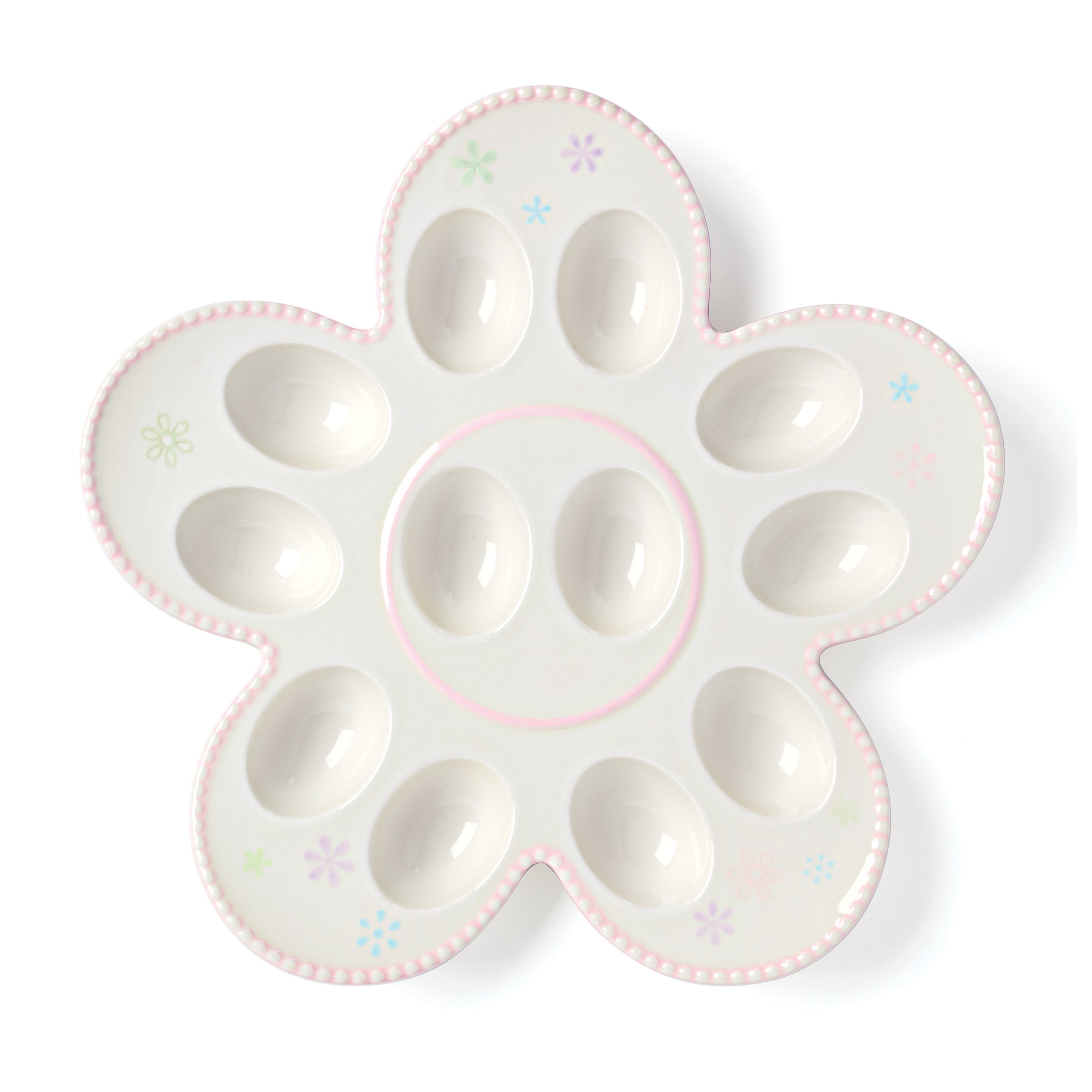 Easter Bunny Hop Egg Serving Platter - Decorative Holiday Party Tray for Easter Brunch, Spring Celebrations & Family Gatherings